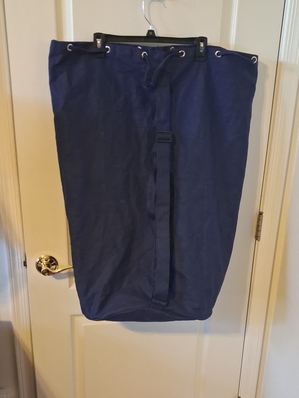 totes Navy Blue Large Canvas Bag with Drawstring